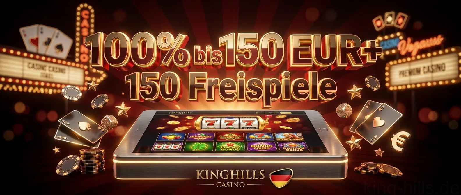 100% bis 150 EUR+ 150 Freispiele